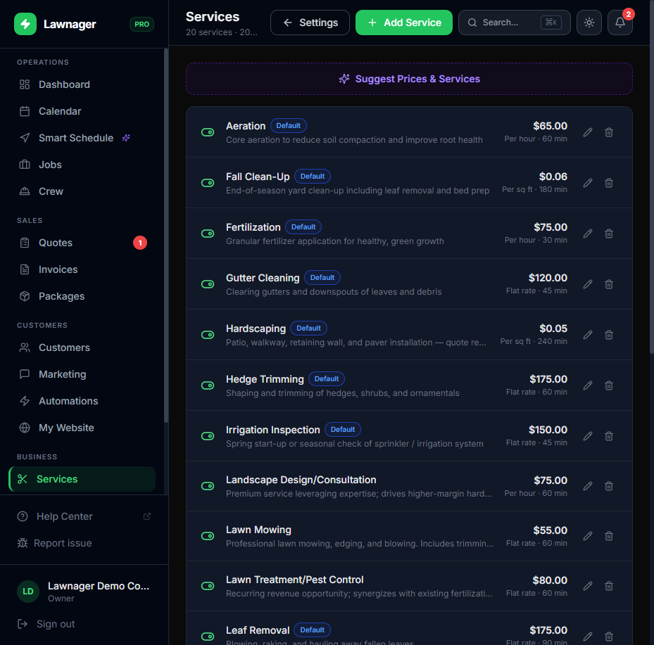 Settings Overview
